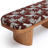Ollie 48" Bench, Brown Jaquard