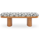 Ollie 48" Bench, Cream Jaquard