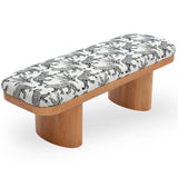 Ollie 48" Bench, Cream Jaquard