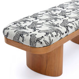 Ollie 48" Bench, Cream Jaquard