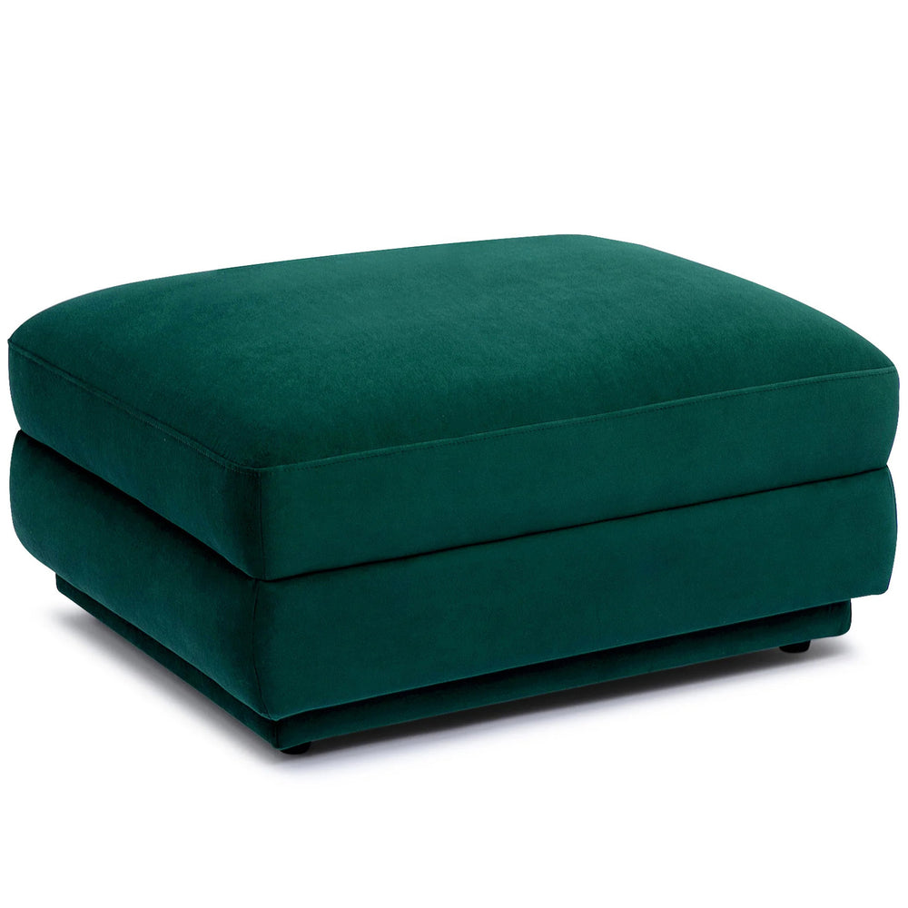 Perry Modular Ottoman, Deep Green
