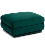 Perry Modular Ottoman, Deep Green