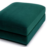 Perry Modular Ottoman, Deep Green