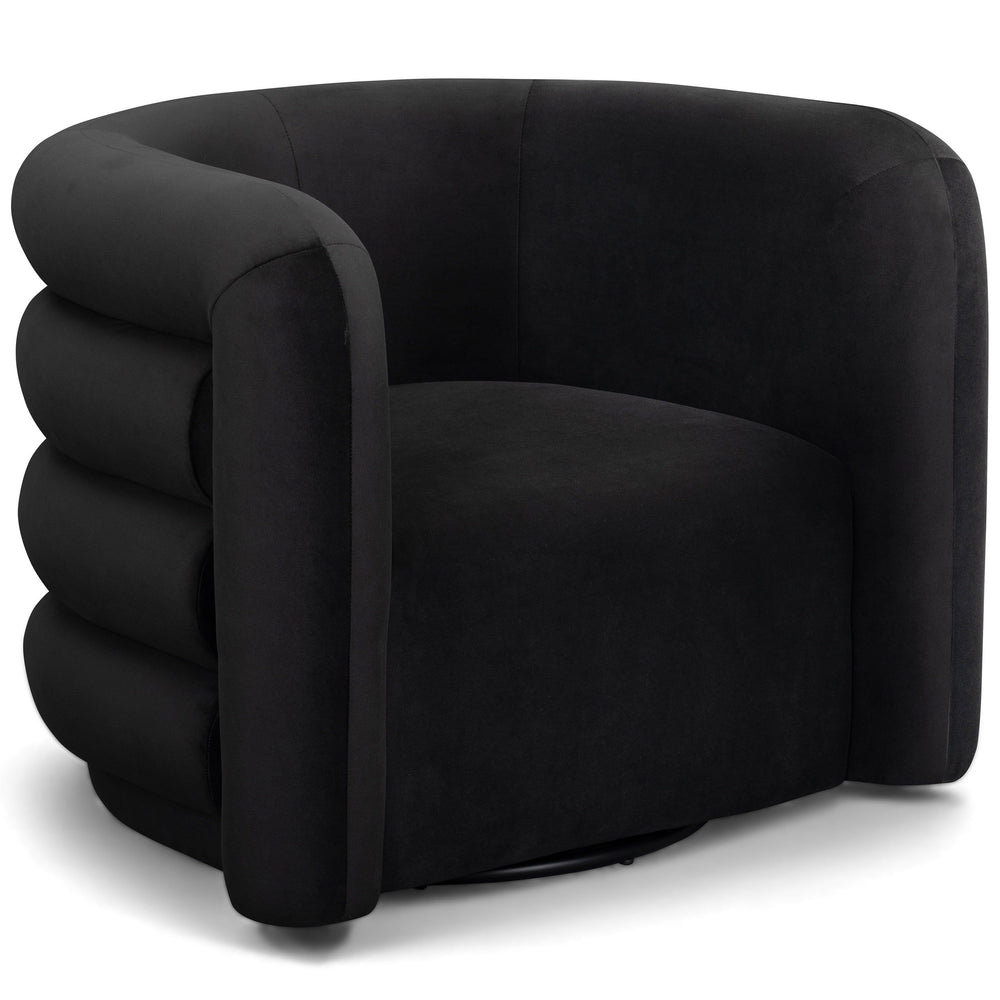 Curves Swivel Chair, Black