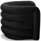 Curves Swivel Chair, Black
