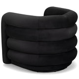 Curves Swivel Chair, Black