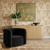 Curves Swivel Chair, Black