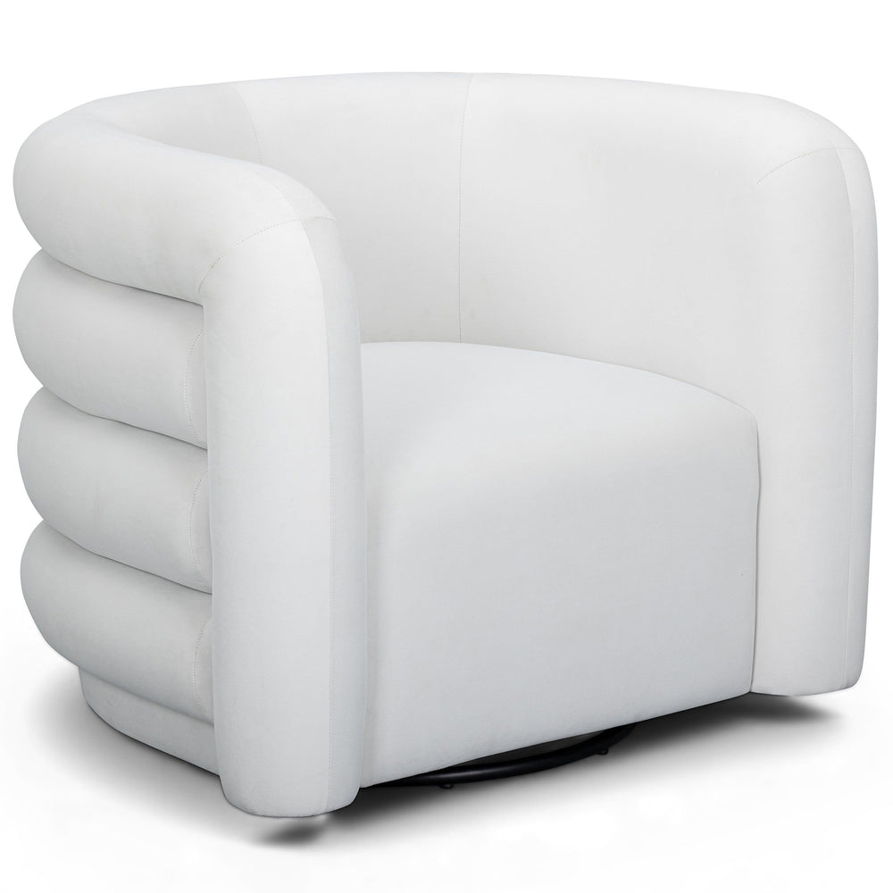 Curves Swivel Chair, Cream