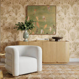 Curves Swivel Chair, Cream