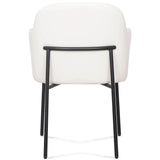 Sydney Vegan Leather Arm Chair, Cream, Set of 2