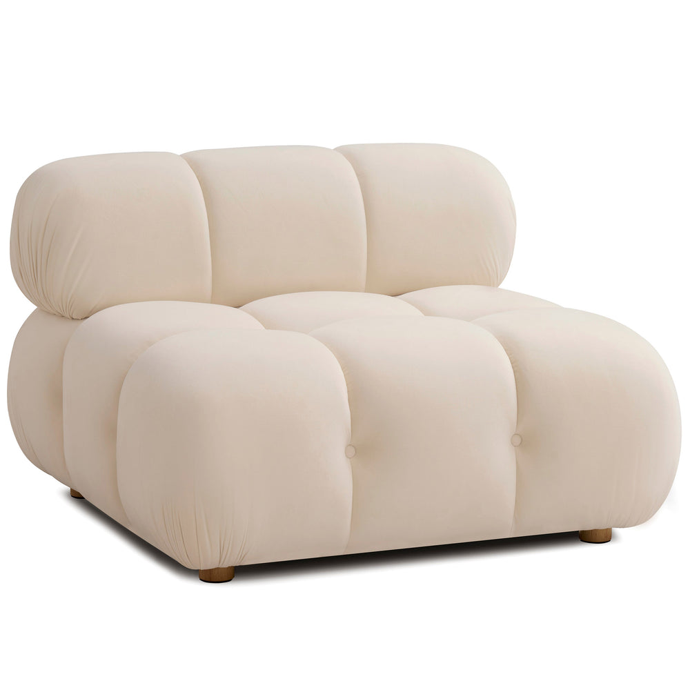 Calliope Modular Armless Chair, Off-White