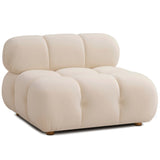 Calliope Modular Armless Chair, Off-White