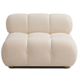 Calliope Modular Armless Chair, Off-White
