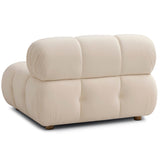 Calliope Modular Armless Chair, Off-White