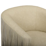 Shag Me Vegan Leather Swivel Chair, Tan