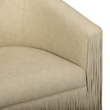 Shag Me Vegan Leather Swivel Chair, Tan