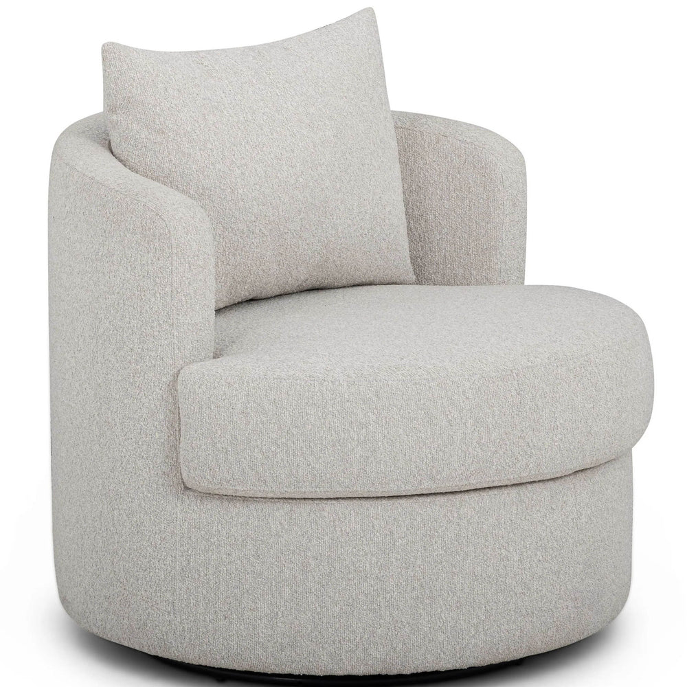 Silvi Swivel Chair, Off-White