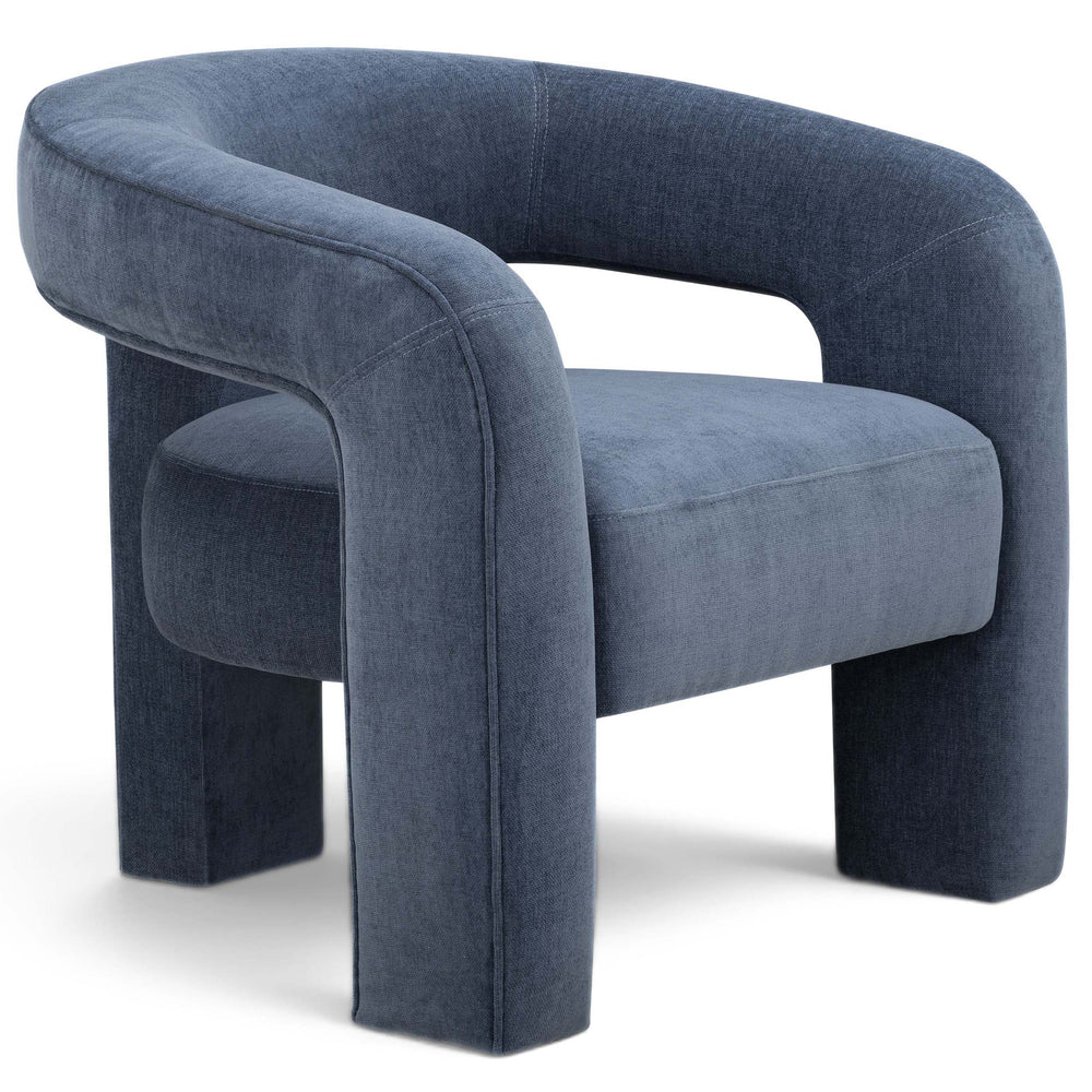 Malone Accent Chair, Blue Denim