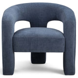 Malone Accent Chair, Blue Denim