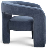 Malone Accent Chair, Blue Denim
