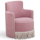 Passe Tasseled Swivel Chair, Pink