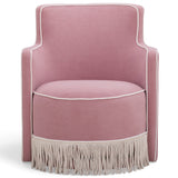Passe Tasseled Swivel Chair, Pink