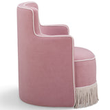 Passe Tasseled Swivel Chair, Pink