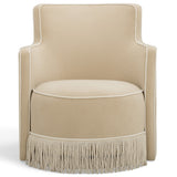 Passe Tasseled Swivel Chair, Tan