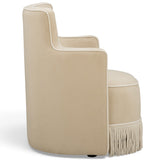 Passe Tasseled Swivel Chair, Tan