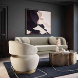 Austin Swivel Chair, Beige