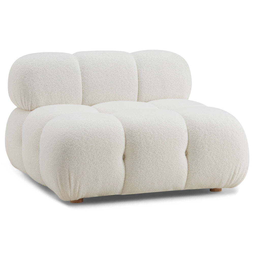 Calliope Modular Armless Chair, Cream