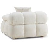Calliope Modular Armless Chair, Cream