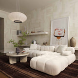 Calliope Modular Armless Chair, Cream