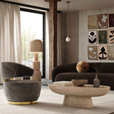 Austin Swivel Chair, Chocolate Brown-Furniture - Chairs-High Fashion Home