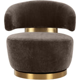 Austin Swivel Chair, Chocolate Brown-Furniture - Chairs-High Fashion Home