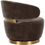 Austin Swivel Chair, Chocolate Brown-Furniture - Chairs-High Fashion Home