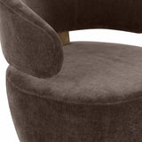 Austin Swivel Chair, Chocolate Brown-Furniture - Chairs-High Fashion Home