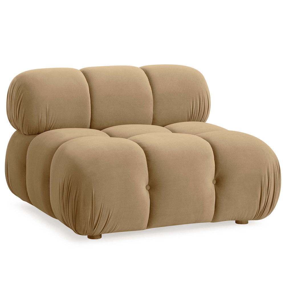 Calliope Modular Armless Chair, Cafe Au Lait