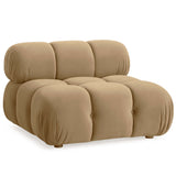 Calliope Modular Armless Chair, Cafe Au Lait