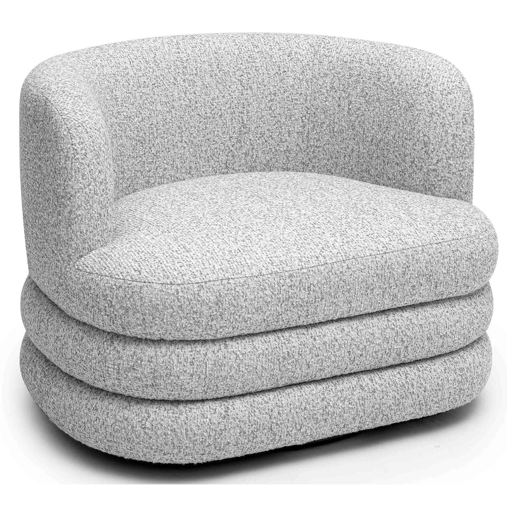 Astor Swivel Chair, Light Grey-Furniture - Chairs-High Fashion Home