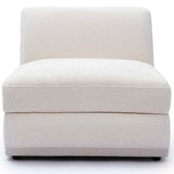 Perry Modular Armless Chair, Cream