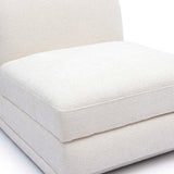 Perry Modular Armless Chair, Cream