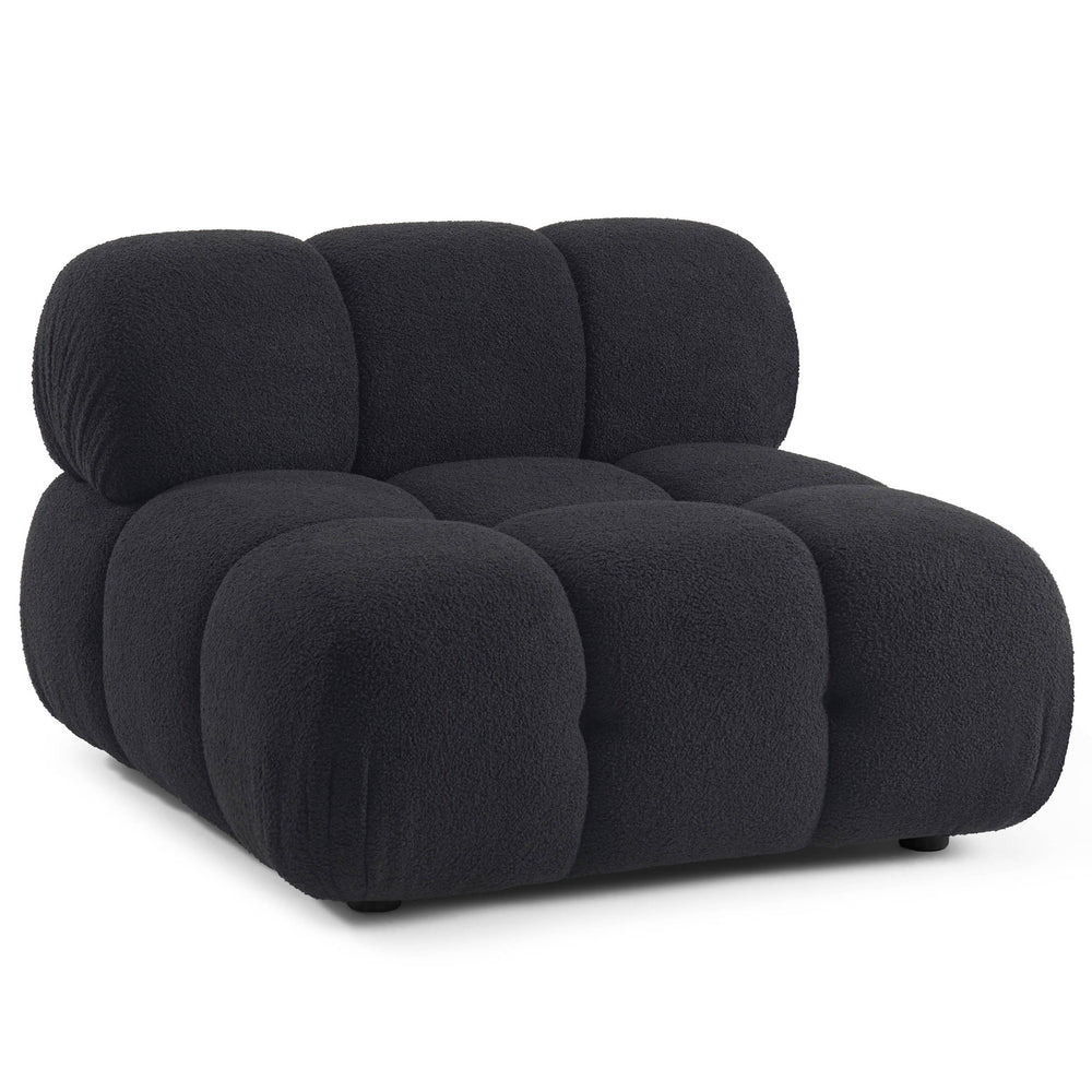 Calliope Modular Armless Chair, Black