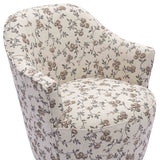 Skyla Swivel Chair, Beige Floral