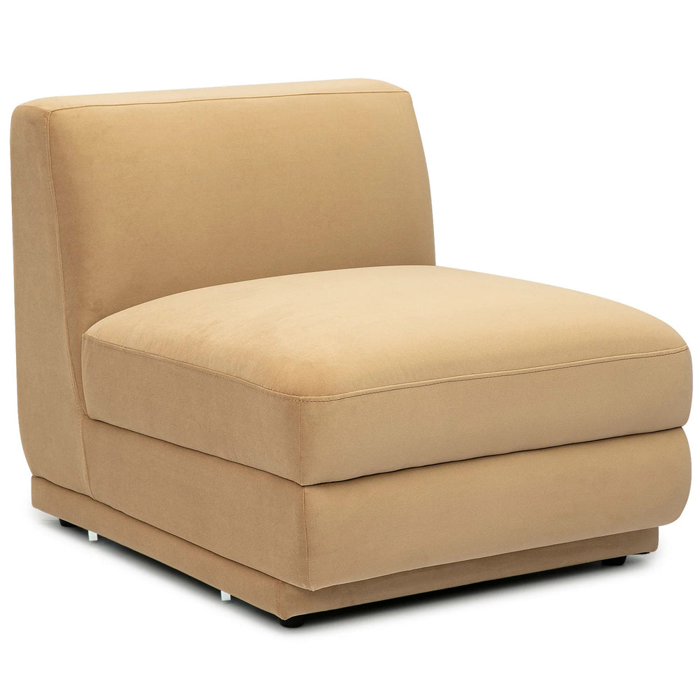 Perry Modular Armless Chair, Tan