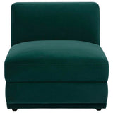 Perry Modular Armless Chair, Deep Green