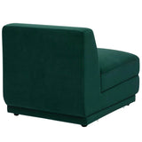 Perry Modular Armless Chair, Deep Green
