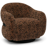 Salma Swivel Chair, Animal Print