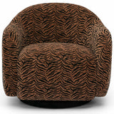 Salma Swivel Chair, Animal Print
