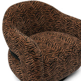 Salma Swivel Chair, Animal Print